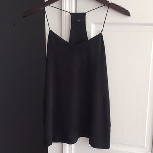 Tibi silk black top. 100% silk.